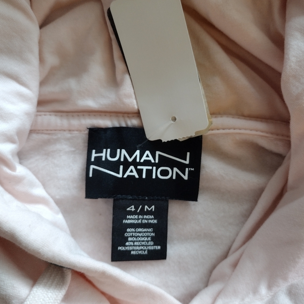 Human Nation Light Pink Pullover Hoodie NWT - Picture 7 of 8